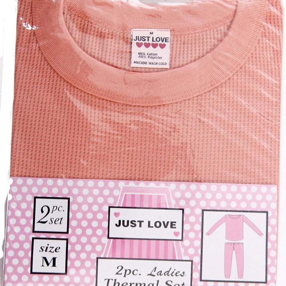 Women's Coral Thermal Underwear Set - Cozy Long Johns For Chilly Weather View 5